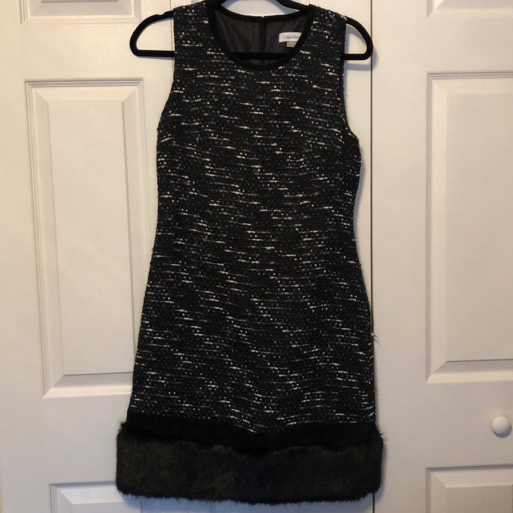 Calvin Klein Dress with fur